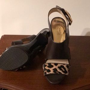 Michael Kors leather & hair calf upper shoe